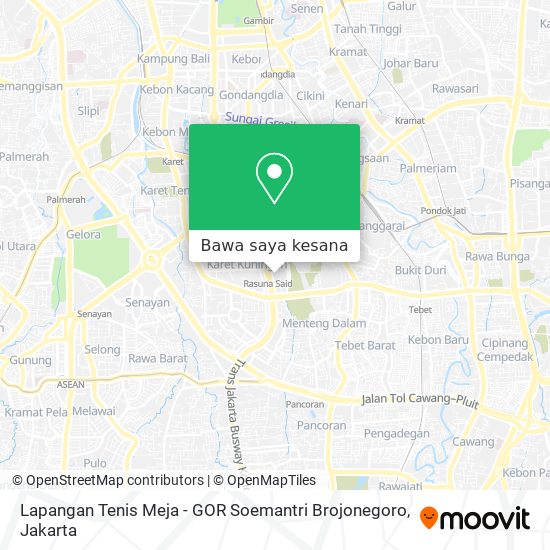 Peta Lapangan Tenis Meja - GOR Soemantri Brojonegoro