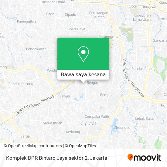 Peta Komplek DPR Bintaro Jaya sektor 2