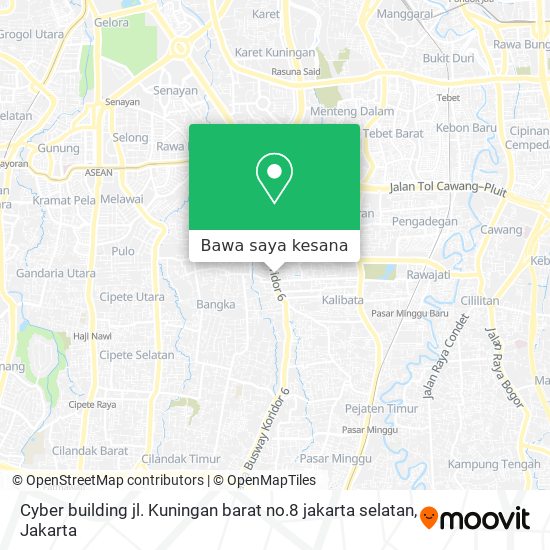 Peta Cyber building jl. Kuningan barat no.8 jakarta selatan