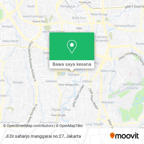 Peta Jl.Dr.saharjo manggarai no:27