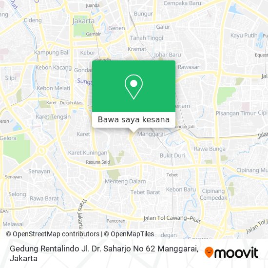 Peta Gedung Rentalindo Jl. Dr. Saharjo No 62 Manggarai