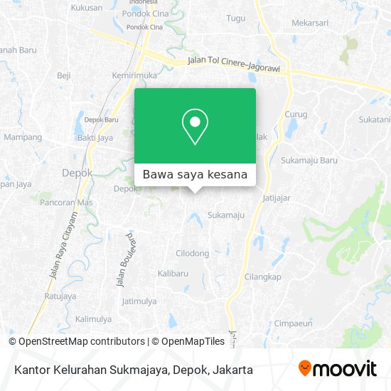 Peta Kantor Kelurahan Sukmajaya, Depok