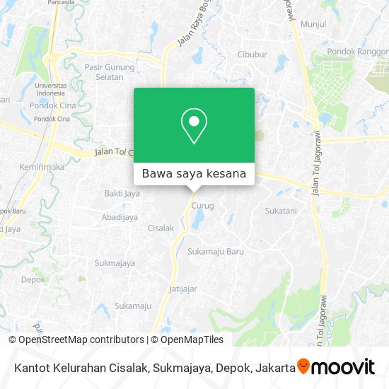 Peta Kantot Kelurahan Cisalak, Sukmajaya, Depok