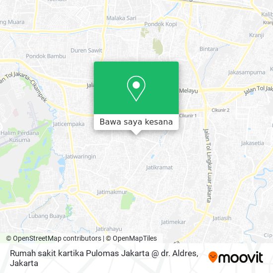 Peta Rumah sakit kartika Pulomas Jakarta @ dr. Aldres