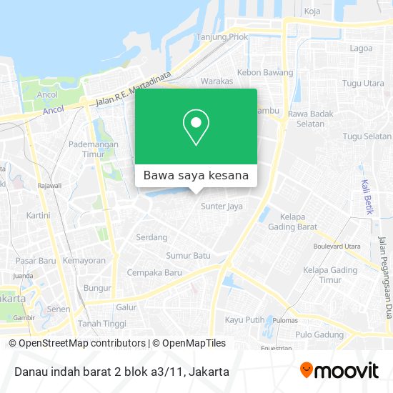 Peta Danau indah barat 2 blok a3/11