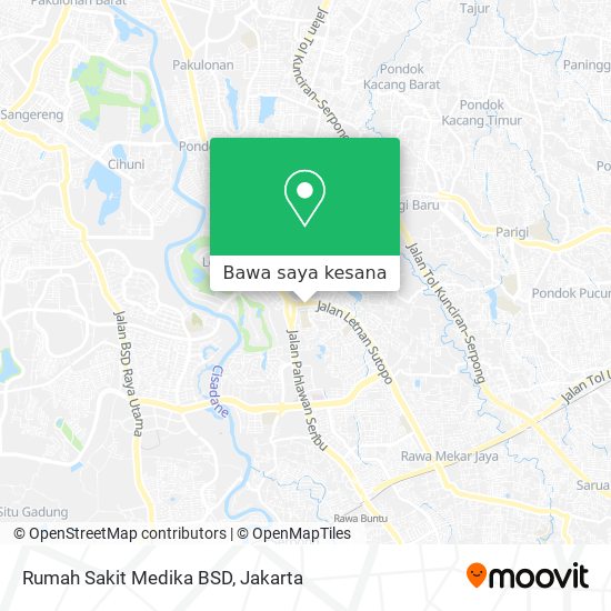 Peta Rumah Sakit Medika BSD