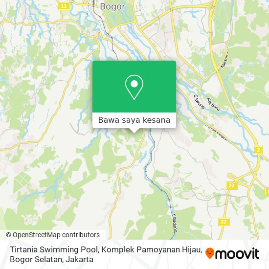 Peta Tirtania Swimming Pool, Komplek Pamoyanan Hijau, Bogor Selatan