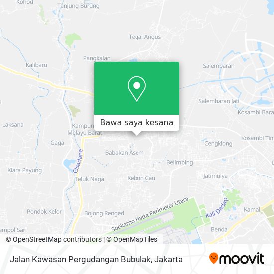 Peta Jalan Kawasan Pergudangan Bubulak