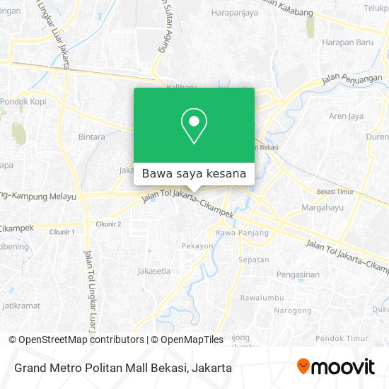 Peta Grand Metro Politan Mall Bekasi