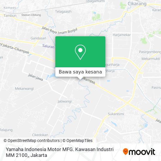 Peta Yamaha Indonesia Motor MFG. Kawasan Industri MM 2100,