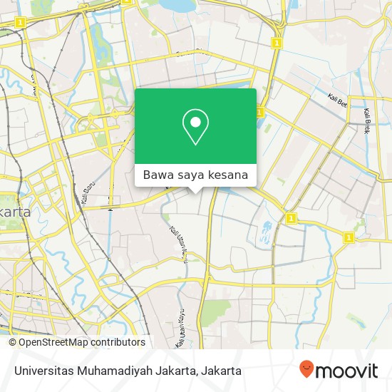 Peta Universitas Muhamadiyah Jakarta