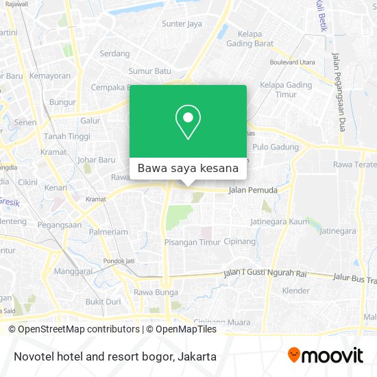 Peta Novotel hotel and resort bogor