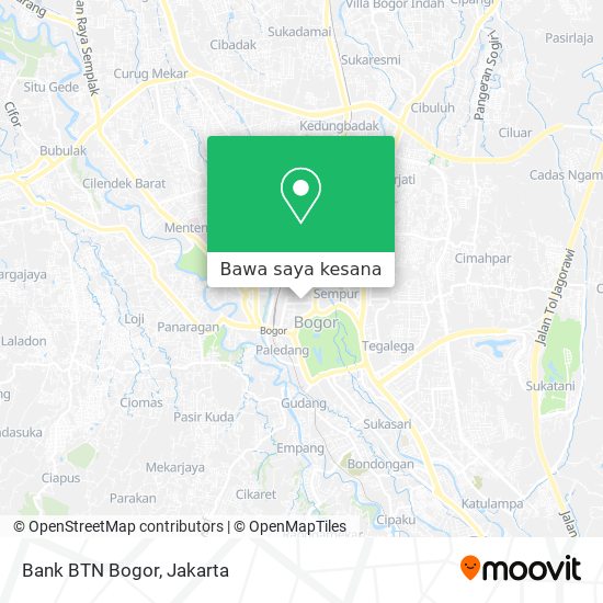 Peta Bank BTN Bogor