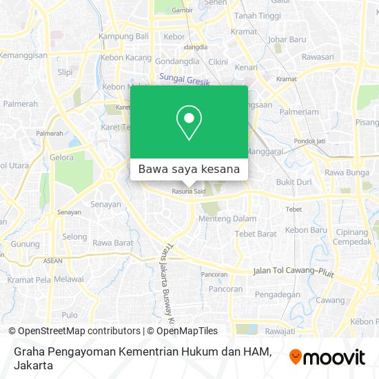 Peta Graha Pengayoman Kementrian Hukum dan HAM