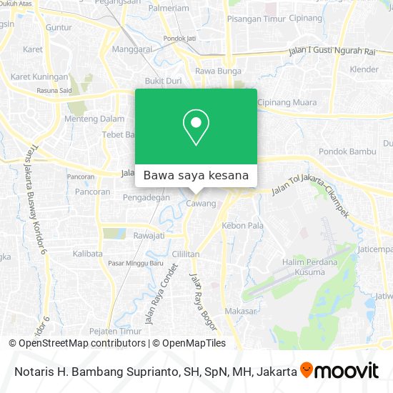 Peta Notaris H. Bambang Suprianto, SH, SpN, MH