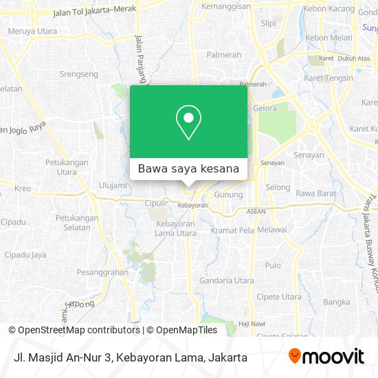 Peta Jl. Masjid An-Nur 3, Kebayoran Lama