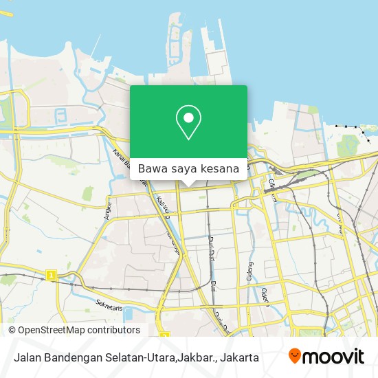 Peta Jalan Bandengan Selatan-Utara,Jakbar.