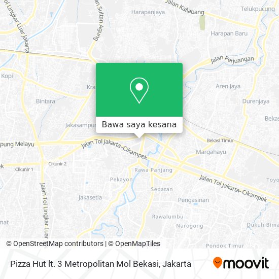 Peta Pizza Hut lt. 3 Metropolitan Mol Bekasi