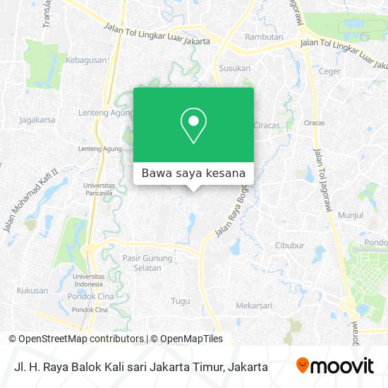 Peta Jl. H. Raya Balok Kali sari Jakarta Timur