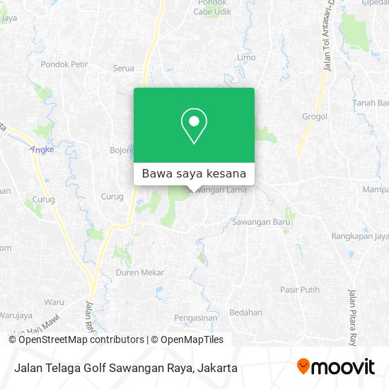 Peta Jalan Telaga Golf Sawangan Raya