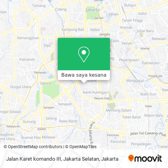 Peta Jalan Karet  komando III, Jakarta Selatan