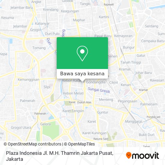 Peta Plaza Indonesia Jl. M.H. Thamrin Jakarta Pusat