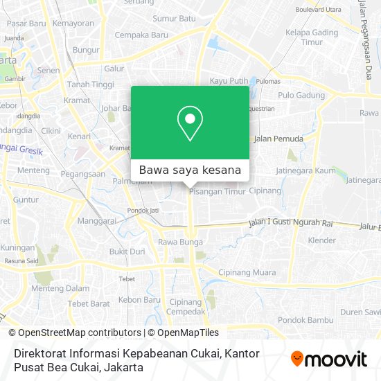 Peta Direktorat Informasi Kepabeanan Cukai, Kantor Pusat Bea Cukai