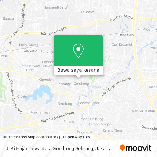 Peta Jl.Ki Hajar Dewantara,Gondrong Sebrang