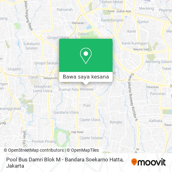 Peta Pool Bus Damri Blok M - Bandara Soekarno Hatta