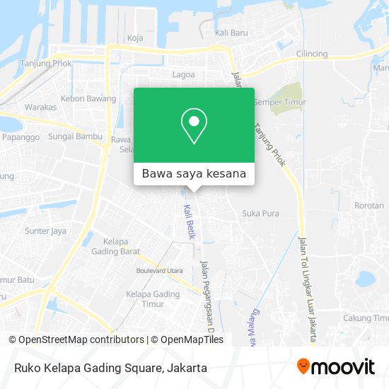 Peta Ruko Kelapa Gading Square