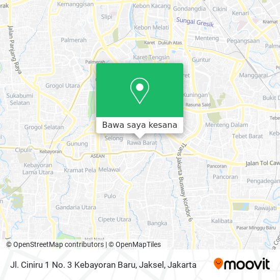 Peta Jl. Ciniru 1 No. 3 Kebayoran Baru, Jaksel