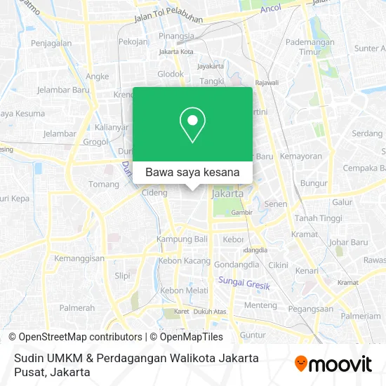 Peta Sudin UMKM & Perdagangan Walikota Jakarta Pusat