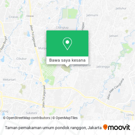 Peta Taman pemakaman umum pondok ranggon