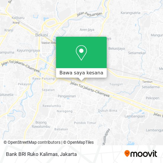Peta Bank BRI Ruko Kalimas