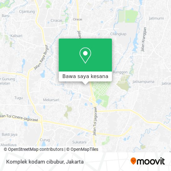 Peta Komplek kodam cibubur