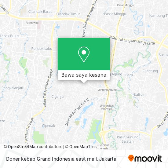 Peta Doner kebab Grand Indonesia east mall