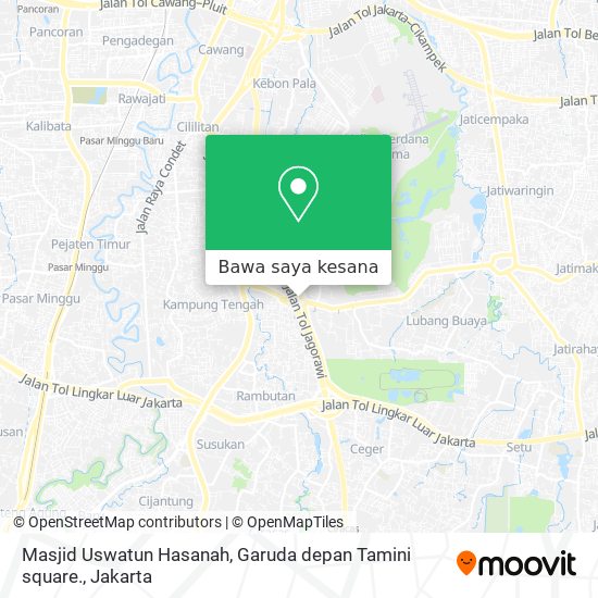 Peta Masjid Uswatun Hasanah, Garuda depan Tamini square.