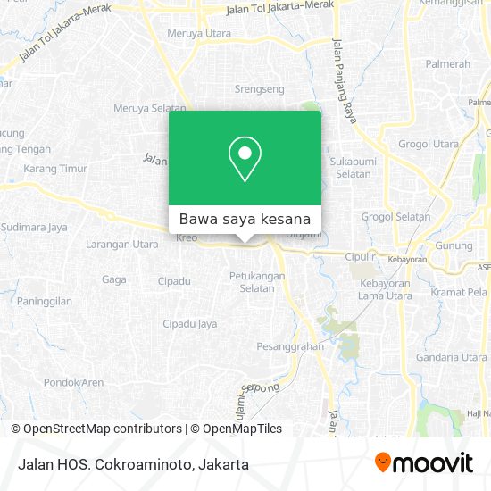 Peta Jalan HOS. Cokroaminoto