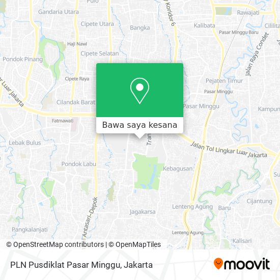 Peta PLN Pusdiklat Pasar Minggu