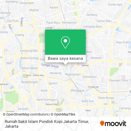 Peta Rumah Sakit Islam Pondok Kopi Jakarta Timur