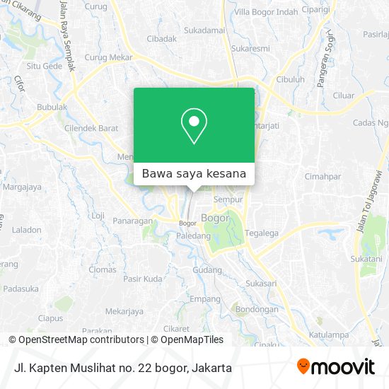 Peta Jl. Kapten Muslihat no. 22 bogor