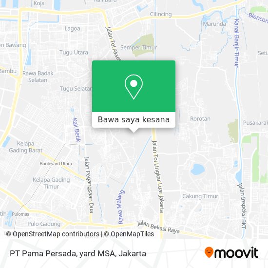 Peta PT Pama Persada, yard MSA