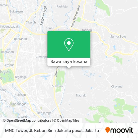 Peta MNC Tower, Jl. Kebon Sirih Jakarta pusat