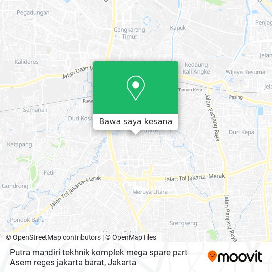 Peta Putra mandiri tekhnik komplek mega spare part Asem reges jakarta barat