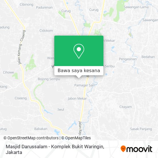 Peta Masjid Darussalam - Komplek Bukit Waringin
