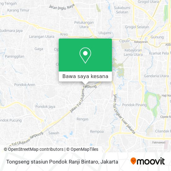 Peta Tongseng stasiun Pondok Ranji Bintaro