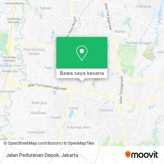 Peta Jalan Pedurenan Depok