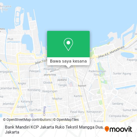 Peta Bank Mandiri KCP Jakarta Ruko Tekstil Mangga Dua