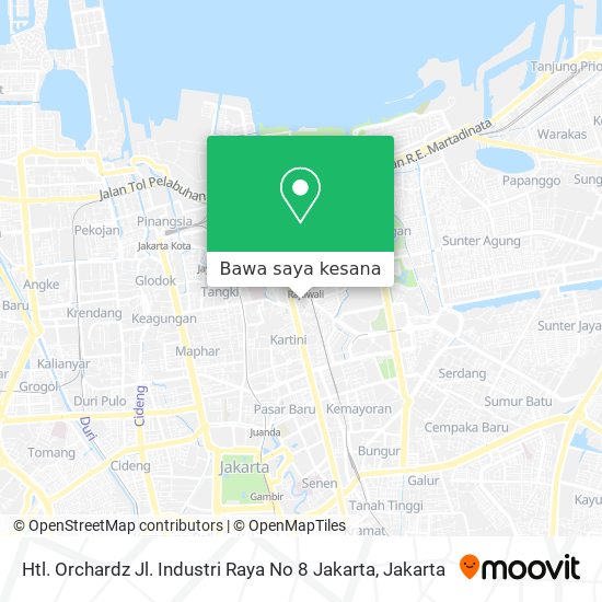 Peta Htl. Orchardz Jl. Industri Raya No 8 Jakarta