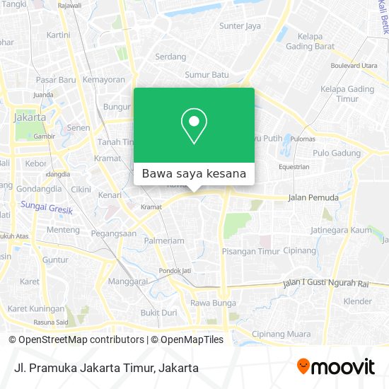 Peta Jl. Pramuka Jakarta Timur